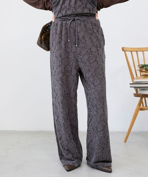 le.coeur blanc / ルクールブラン その他パンツ | 《WEB限定アイテム》起毛レースイージーパンツ | 詳細16