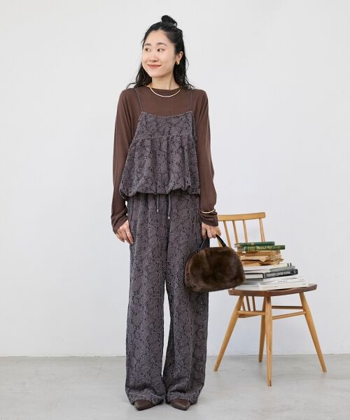 le.coeur blanc / ルクールブラン その他パンツ | 《WEB限定アイテム》起毛レースイージーパンツ | 詳細21