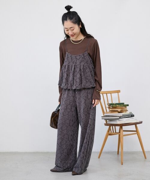 le.coeur blanc / ルクールブラン その他パンツ | 《WEB限定アイテム》起毛レースイージーパンツ | 詳細22