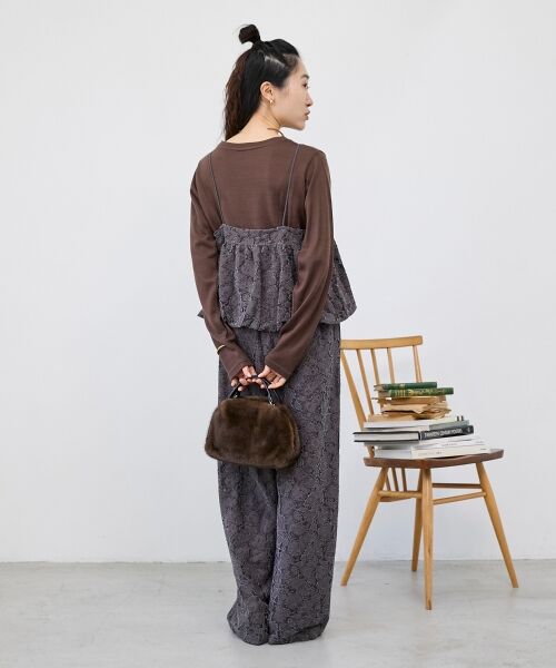 le.coeur blanc / ルクールブラン その他パンツ | 《WEB限定アイテム》起毛レースイージーパンツ | 詳細25