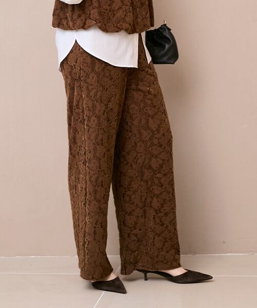 le.coeur blanc / ルクールブラン その他パンツ | 《WEB限定アイテム》起毛レースイージーパンツ | 詳細27