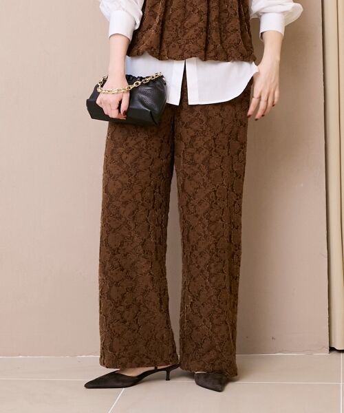 le.coeur blanc / ルクールブラン その他パンツ | 《WEB限定アイテム》起毛レースイージーパンツ | 詳細28