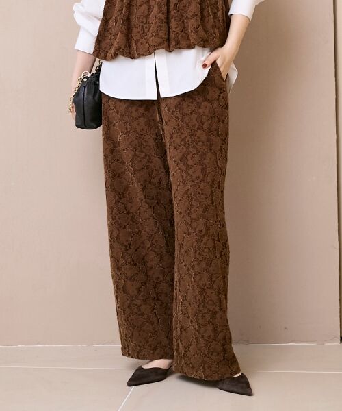 le.coeur blanc / ルクールブラン その他パンツ | 《WEB限定アイテム》起毛レースイージーパンツ | 詳細29