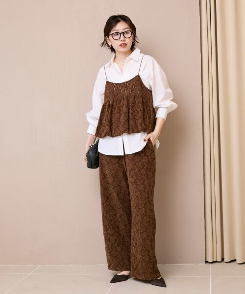 le.coeur blanc / ルクールブラン その他パンツ | 《WEB限定アイテム》起毛レースイージーパンツ | 詳細30