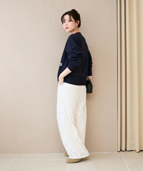 le.coeur blanc / ルクールブラン その他パンツ | 《WEB限定アイテム》起毛レースイージーパンツ | 詳細5