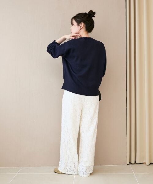 le.coeur blanc / ルクールブラン その他パンツ | 《WEB限定アイテム》起毛レースイージーパンツ | 詳細6