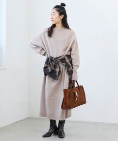 le.coeur blanc / ルクールブラン ロング・マキシ丈ワンピース | ネックが選べるニットワンピース