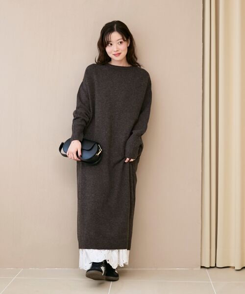 le.coeur blanc / ルクールブラン ロング・マキシ丈ワンピース | ネックが選べるニットワンピース | 詳細18