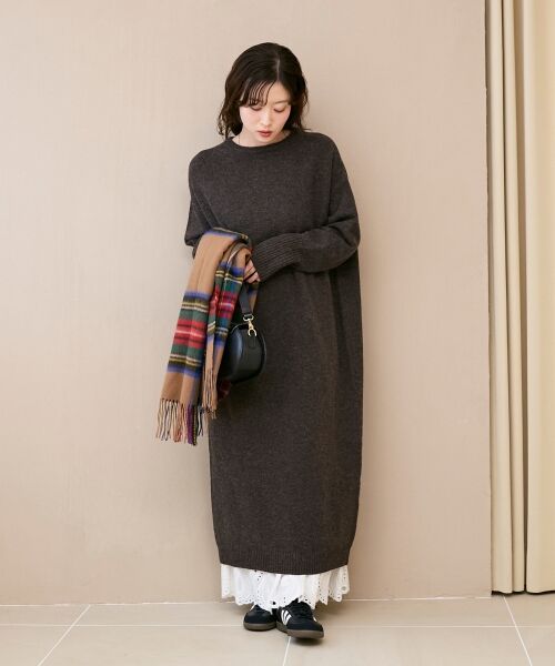 le.coeur blanc / ルクールブラン ロング・マキシ丈ワンピース | ネックが選べるニットワンピース | 詳細19