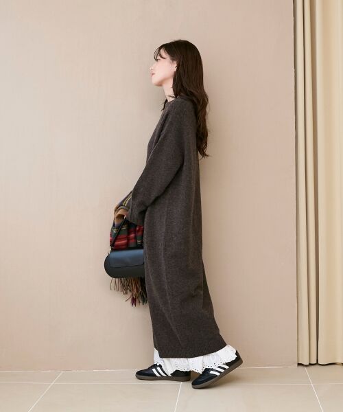 le.coeur blanc / ルクールブラン ロング・マキシ丈ワンピース | ネックが選べるニットワンピース | 詳細20