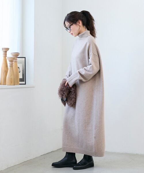le.coeur blanc / ルクールブラン ロング・マキシ丈ワンピース | ネックが選べるニットワンピース | 詳細24