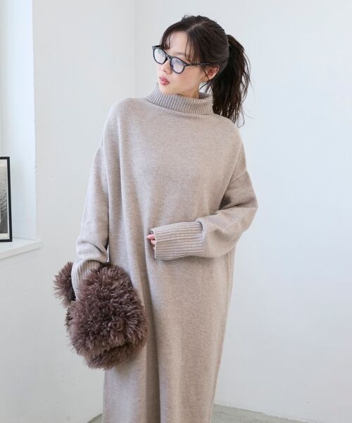 le.coeur blanc / ルクールブラン ロング・マキシ丈ワンピース | ネックが選べるニットワンピース | 詳細28