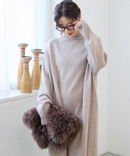 le.coeur blanc / ルクールブラン ロング・マキシ丈ワンピース | ネックが選べるニットワンピース | 詳細29