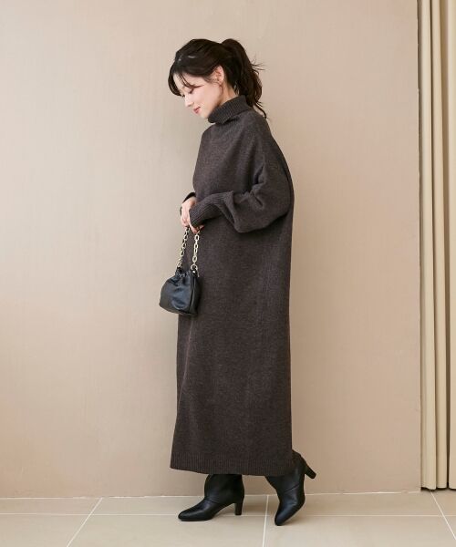 le.coeur blanc / ルクールブラン ロング・マキシ丈ワンピース | ネックが選べるニットワンピース | 詳細3