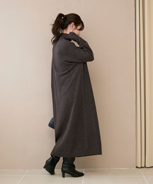 le.coeur blanc / ルクールブラン ロング・マキシ丈ワンピース | ネックが選べるニットワンピース | 詳細4