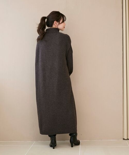 le.coeur blanc / ルクールブラン ロング・マキシ丈ワンピース | ネックが選べるニットワンピース | 詳細6