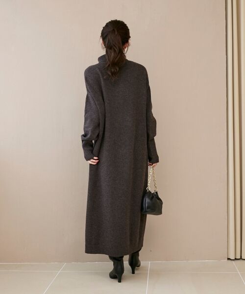 le.coeur blanc / ルクールブラン ロング・マキシ丈ワンピース | ネックが選べるニットワンピース | 詳細7