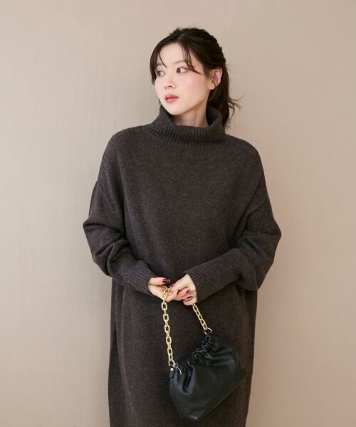 le.coeur blanc / ルクールブラン ロング・マキシ丈ワンピース | ネックが選べるニットワンピース | 詳細8