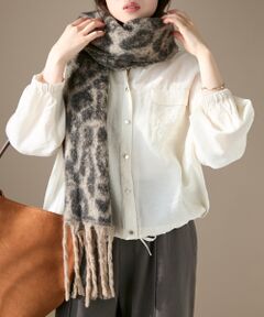 le.coeur blanc / ルクールブラン マフラー・ショール・スヌード・ストール | 《WEB限定アイテム》レオパードシャギーマフラー