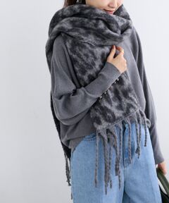 le.coeur blanc / ルクールブラン マフラー・ショール・スヌード・ストール | 《WEB限定アイテム》レオパードシャギーマフラー