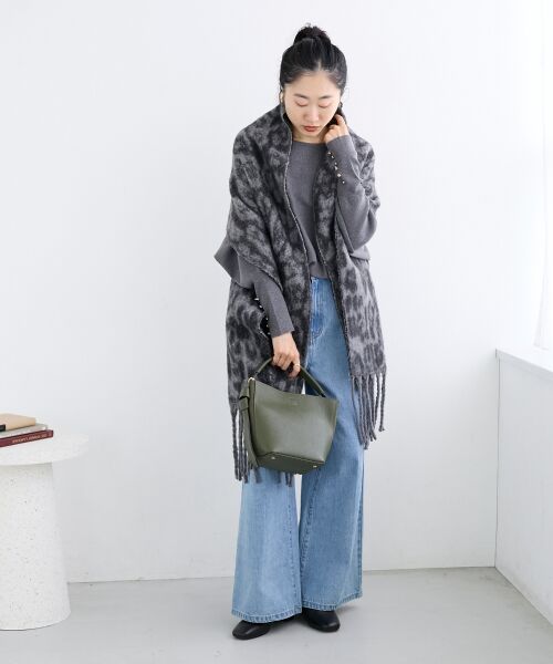 le.coeur blanc / ルクールブラン マフラー・ショール・スヌード・ストール | 《WEB限定アイテム》レオパードシャギーマフラー | 詳細14