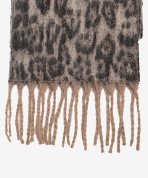 le.coeur blanc / ルクールブラン マフラー・ショール・スヌード・ストール | 《WEB限定アイテム》レオパードシャギーマフラー | 詳細15