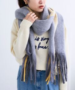 le.coeur blanc / ルクールブラン マフラー・ショール・スヌード・ストール | 《WEB限定アイテム》MIXカラーフリンジマフラー