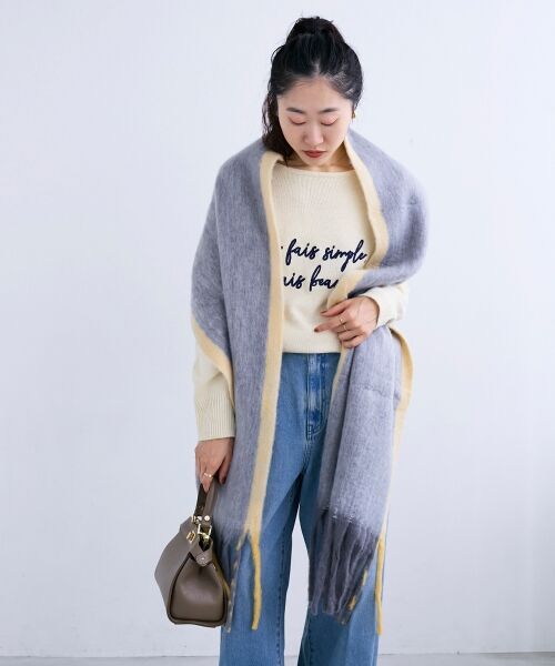 le.coeur blanc / ルクールブラン マフラー・ショール・スヌード・ストール | 《WEB限定アイテム》MIXカラーフリンジマフラー | 詳細17