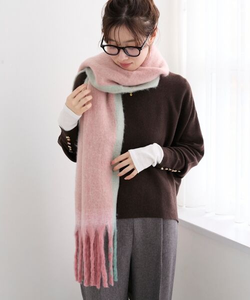 le.coeur blanc / ルクールブラン マフラー・ショール・スヌード・ストール | 《WEB限定アイテム》MIXカラーフリンジマフラー | 詳細21
