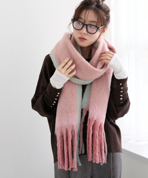 le.coeur blanc / ルクールブラン マフラー・ショール・スヌード・ストール | 《WEB限定アイテム》MIXカラーフリンジマフラー | 詳細23