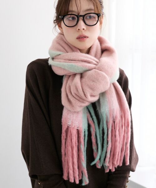 le.coeur blanc / ルクールブラン マフラー・ショール・スヌード・ストール | 《WEB限定アイテム》MIXカラーフリンジマフラー | 詳細25