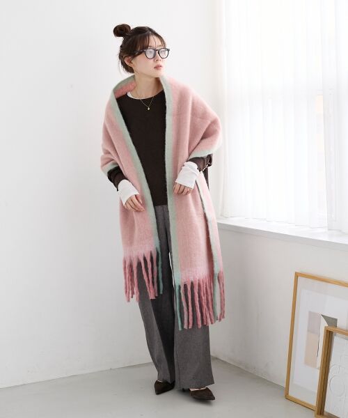le.coeur blanc / ルクールブラン マフラー・ショール・スヌード・ストール | 《WEB限定アイテム》MIXカラーフリンジマフラー | 詳細27