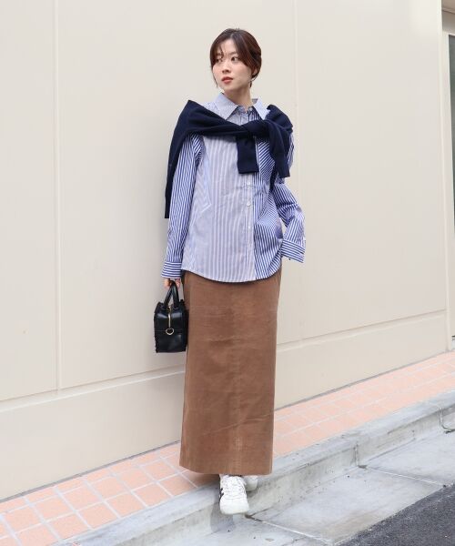 le.coeur blanc / ルクールブラン ロング・マキシ丈スカート | vaneumコーデュロイロングスカート | 詳細2