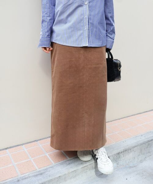 le.coeur blanc / ルクールブラン ロング・マキシ丈スカート | vaneumコーデュロイロングスカート | 詳細6