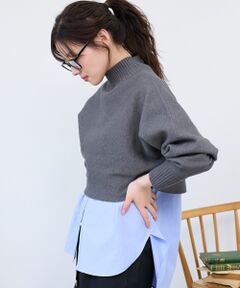 le.coeur blanc / ルクールブラン ニット・セーター | 《手洗い可能》3WAYハイネックレイヤードニット