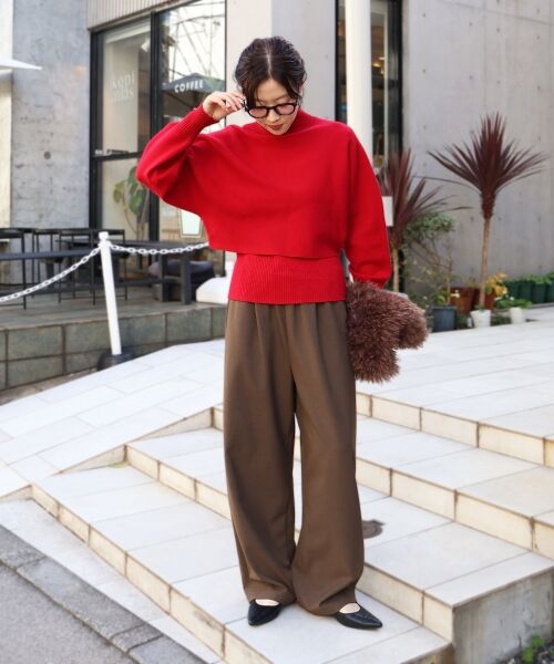 le.coeur blanc / ルクールブラン ニット・セーター | 《手洗い可能》3WAYハイネックレイヤードニット | 詳細23