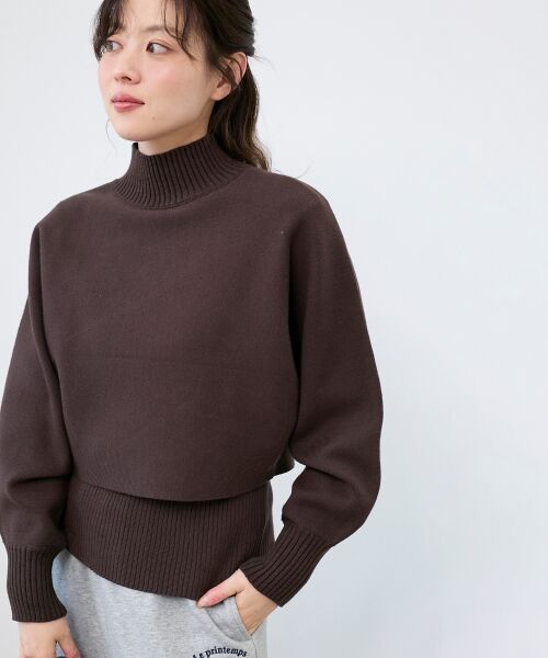 le.coeur blanc / ルクールブラン ニット・セーター | 《手洗い可能》3WAYハイネックレイヤードニット | 詳細28