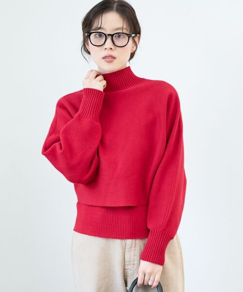 le.coeur blanc / ルクールブラン ニット・セーター | 《手洗い可能》3WAYハイネックレイヤードニット | 詳細4