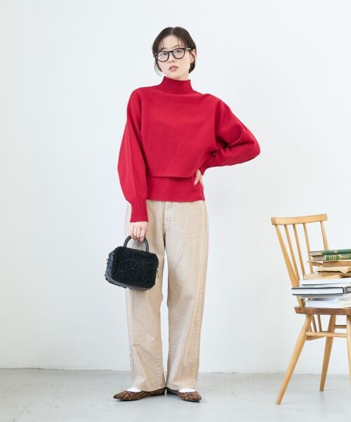 le.coeur blanc / ルクールブラン ニット・セーター | 《手洗い可能》3WAYハイネックレイヤードニット | 詳細7