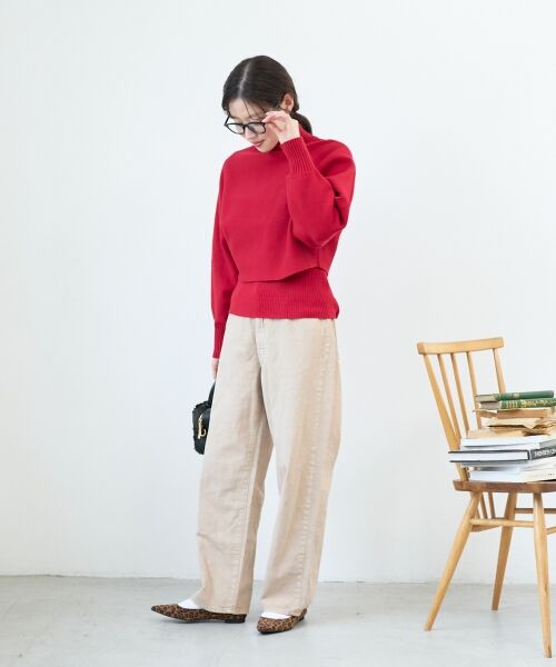le.coeur blanc / ルクールブラン ニット・セーター | 《手洗い可能》3WAYハイネックレイヤードニット | 詳細8