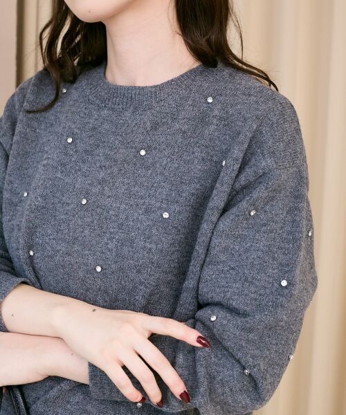 le.coeur blanc / ルクールブラン ニット・セーター | ビジュークルーニット | 詳細10