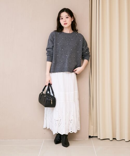 le.coeur blanc / ルクールブラン ニット・セーター | ビジュークルーニット | 詳細12