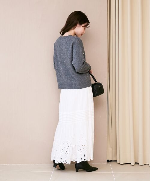 le.coeur blanc / ルクールブラン ニット・セーター | ビジュークルーニット | 詳細15
