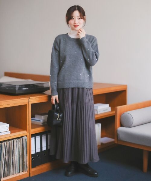 le.coeur blanc / ルクールブラン ニット・セーター | ビジュークルーニット | 詳細16