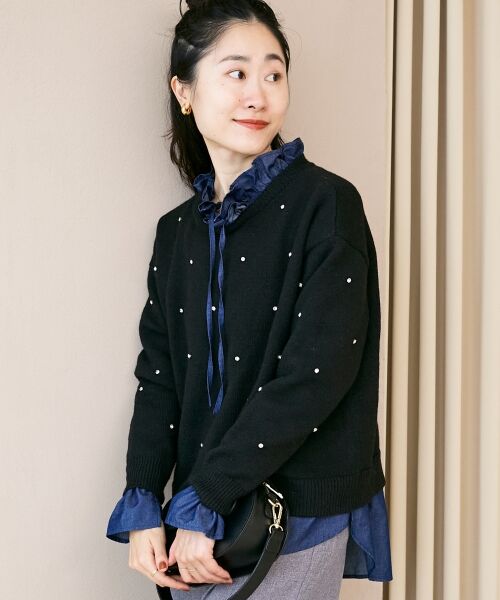 le.coeur blanc / ルクールブラン ニット・セーター | ビジュークルーニット | 詳細19