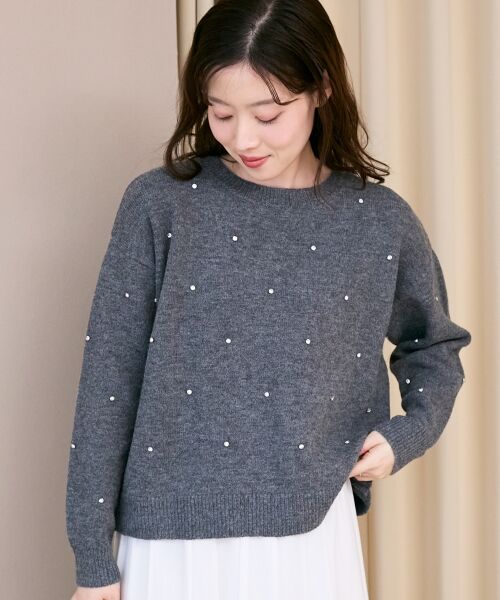 le.coeur blanc / ルクールブラン ニット・セーター | ビジュークルーニット | 詳細2
