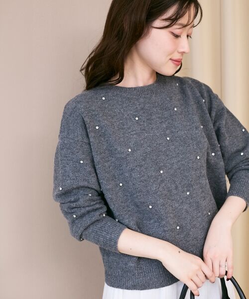 le.coeur blanc / ルクールブラン ニット・セーター | ビジュークルーニット | 詳細3