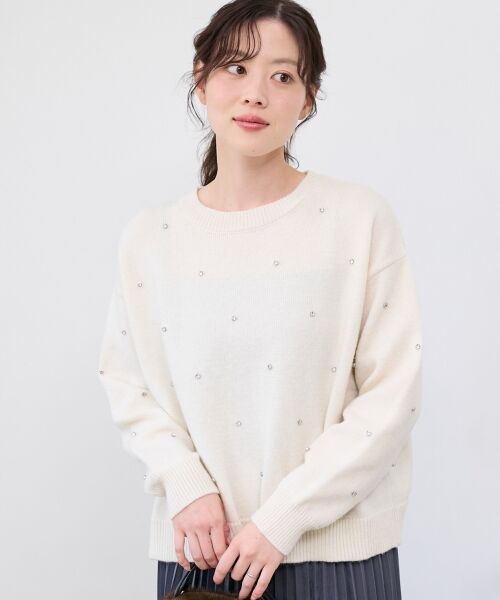 le.coeur blanc / ルクールブラン ニット・セーター | ビジュークルーニット | 詳細30