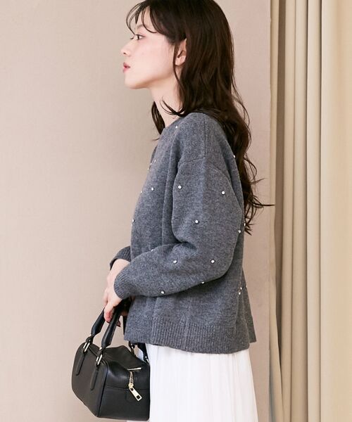 le.coeur blanc / ルクールブラン ニット・セーター | ビジュークルーニット | 詳細7