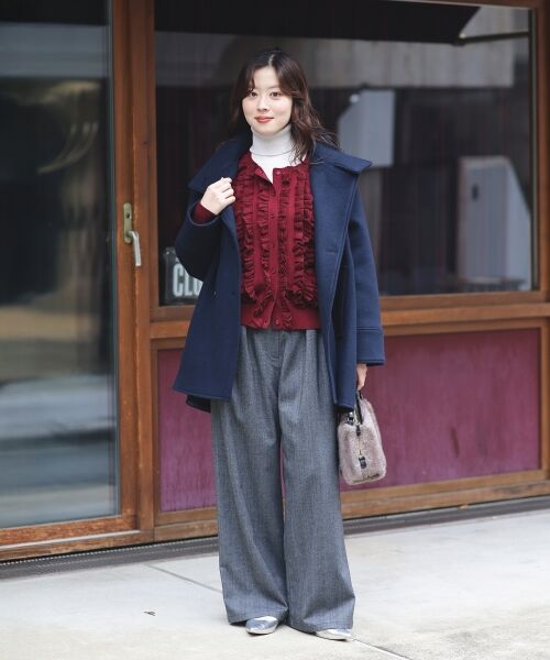 le.coeur blanc / ルクールブラン カーディガン・ボレロ | フロントフリルニットカーデ | 詳細11